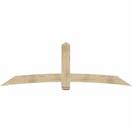 Ekena Millwork Bellingham Rough Sawn Timber Gable Bracket, Douglas Fir, 96"W x 32"H x 6"D x 6"F, 8/12 Pitch GBW096X32X0606BEL00RDF